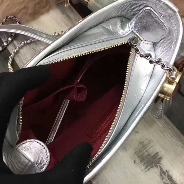 Chanel Gabrielle Calfskin Leather Shoulder Bag 8122A Silver Chanel Gabrielle Calfskin Leather Shoulder Bag 8122A Silver