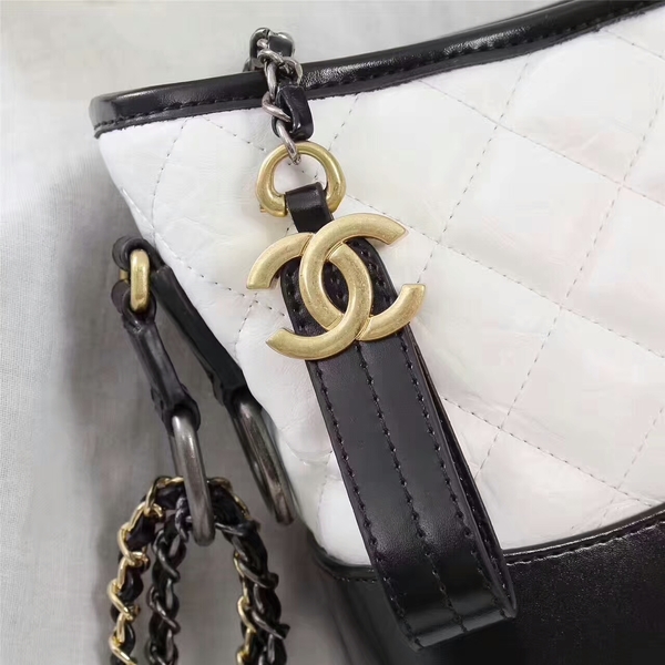 Chanel Gabrielle Calfskin Leather Shoulder Bag 8122A White Chanel Gabrielle Calfskin Leather Shoulder Bag 8122A White