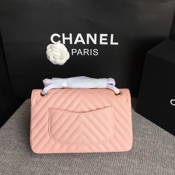 Chanel Flap Shoulder Bags Pink Original Calfskin Leather CF1112 Gold Chanel Flap Shoulder Bags Pink Original Calfskin Leather CF1112 Gold