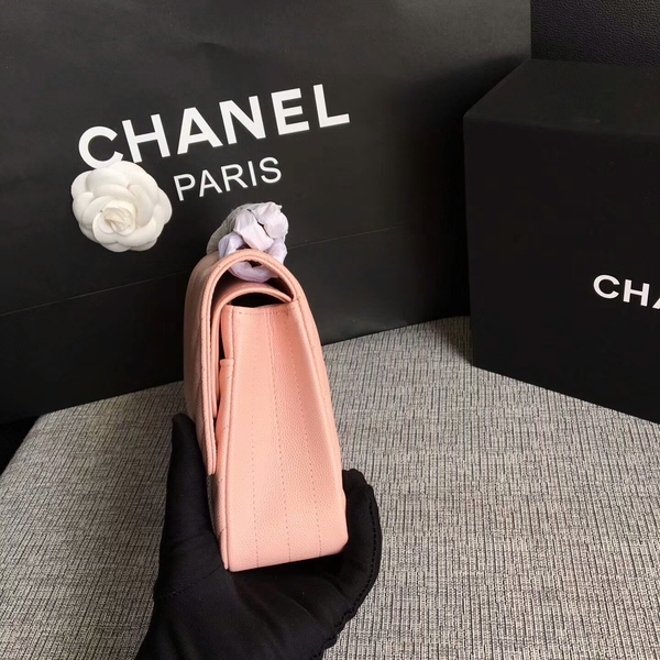 Chanel Flap Shoulder Bags Pink Original Calfskin Leather CF1112 Gold Chanel Flap Shoulder Bags Pink Original Calfskin Leather CF1112 Gold