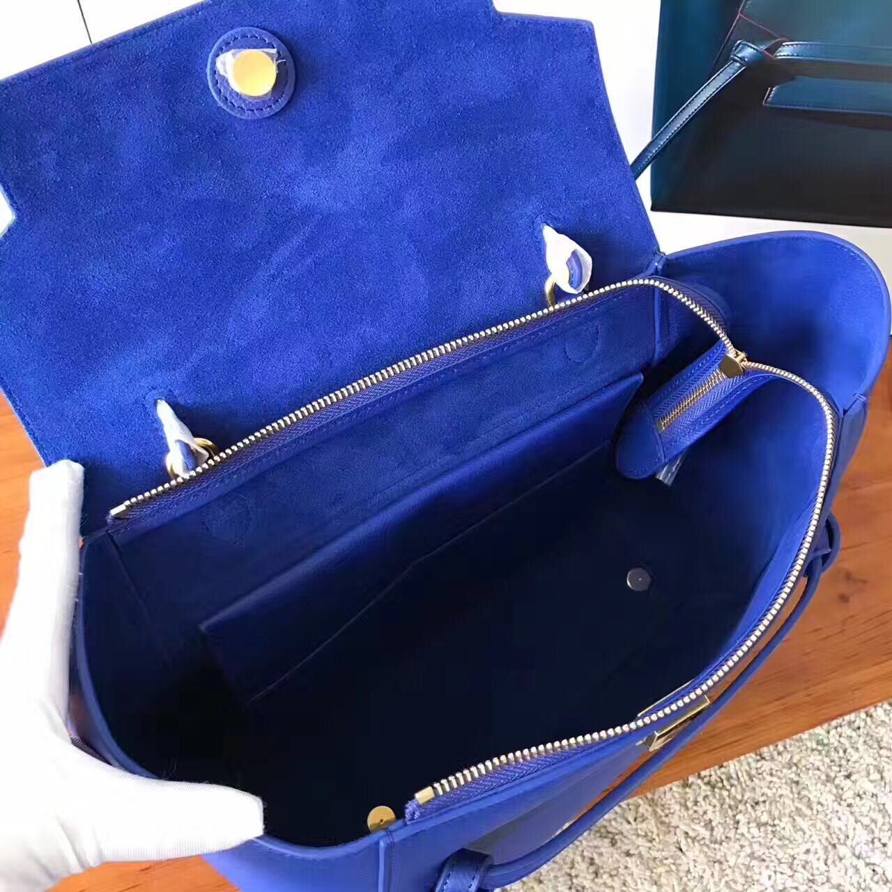 Celine Belt Bag Original Leather C98312 Blue Celine Belt Bag Original Leather C98312 Blue