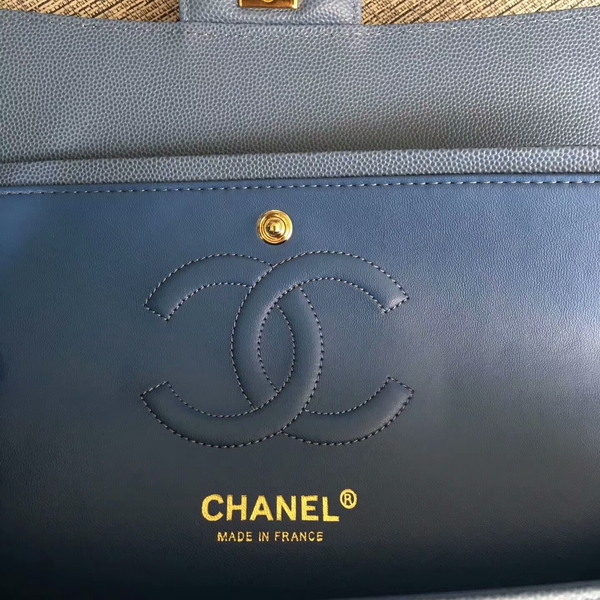 Chanel Flap Shoulder Bags Skyblue Original Calfskin Leather CF1112 Gold Chanel Flap Shoulder Bags Skyblue Original Calfskin Leather CF1112 Gold