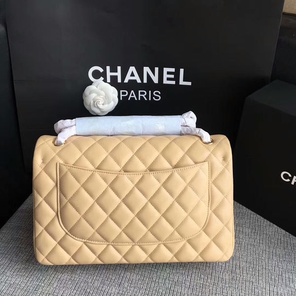 Chanel Flap Shoulder Bags Camel Original Lambskin Leather CF1113 Glod Chanel Flap Shoulder Bags Camel Original Lambskin Leather CF1113 Glod