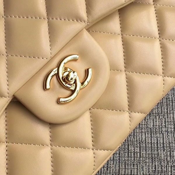 Chanel Flap Shoulder Bags Camel Original Lambskin Leather CF1113 Glod Chanel Flap Shoulder Bags Camel Original Lambskin Leather CF1113 Glod