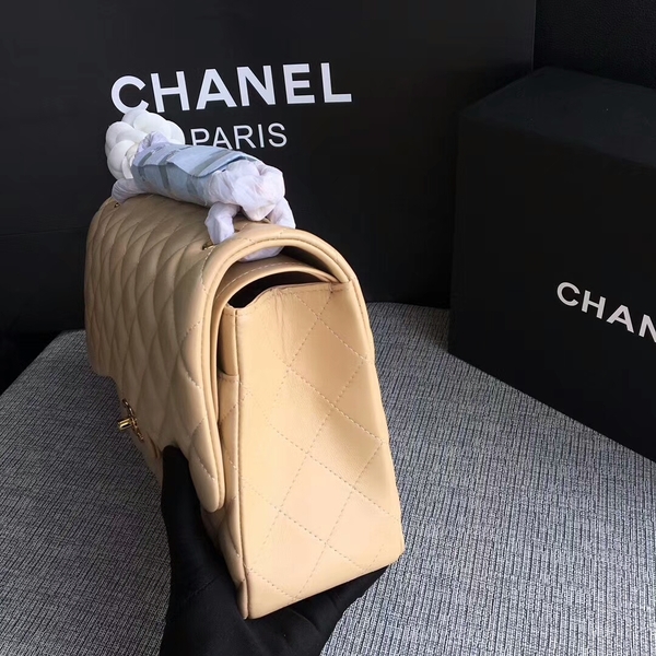 Chanel Flap Shoulder Bags Camel Original Lambskin Leather CF1113 Glod Chanel Flap Shoulder Bags Camel Original Lambskin Leather CF1113 Glod