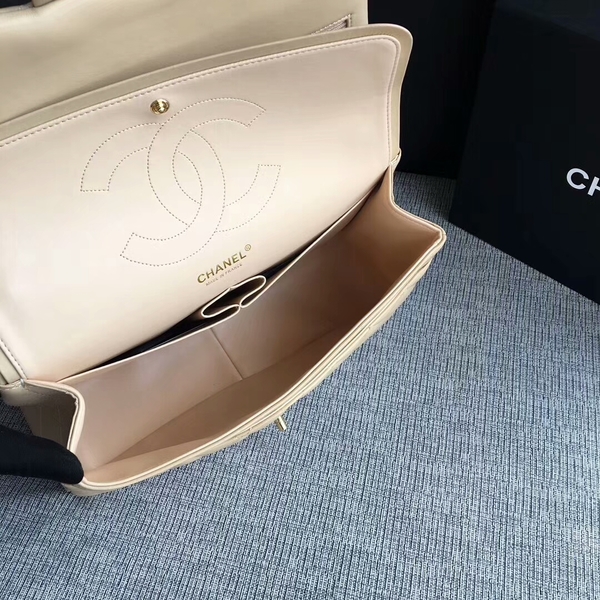 Chanel Flap Shoulder Bags Camel Original Lambskin Leather CF1113 Glod Chanel Flap Shoulder Bags Camel Original Lambskin Leather CF1113 Glod