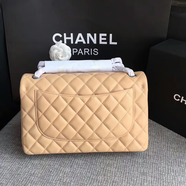 Chanel Flap Shoulder Bags Camel Original Lambskin Leather CF1113 Silver Chanel Flap Shoulder Bags Camel Original Lambskin Leather CF1113 Silver