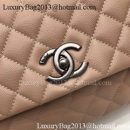 Chanel Classic Red Top Handle Bag Apricot Original Leather A92991 Silver Chanel Classic Red Top Handle Bag Apricot Original Leather A92991 Silver