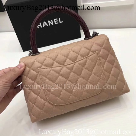 Chanel Classic Red Top Handle Bag Apricot Original Leather A92991 Silver Chanel Classic Red Top Handle Bag Apricot Original Leather A92991 Silver