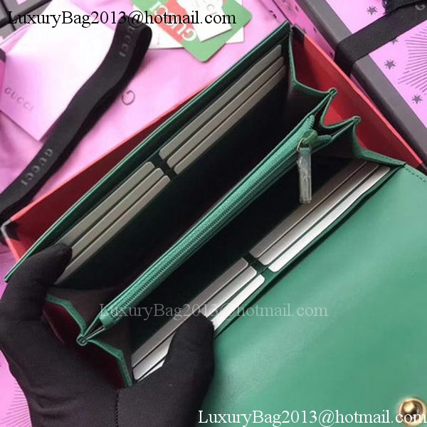 Gucci GG Marmont Continental Wallet 443436 Green Gucci GG Marmont Continental Wallet 443436 Green