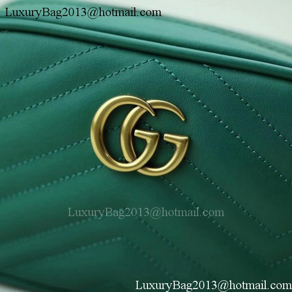 Gucci GG Marmont Matelasse mini Bag 448065 Green Gucci GG Marmont Matelasse mini Bag 448065 Green