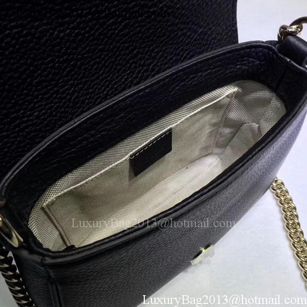 Gucci Soho Chain Shoulder Bag Calfskin Leather 323190 Black Gucci Soho Chain Shoulder Bag Calfskin Leather 323190 Black