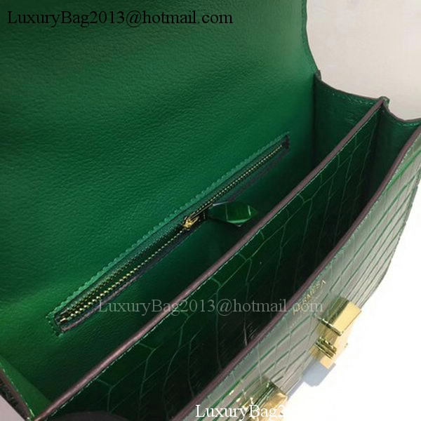Hermes Constance Bag Croco Leather H9978C Green Hermes Constance Bag Croco Leather H9978C Green