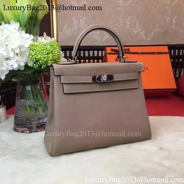 Hermes Kelly 32cm Shoulder Bag Grey TOGO Leather KY32 Silver Hermes Kelly 32cm Shoulder Bag Grey TOGO Leather KY32 Silver