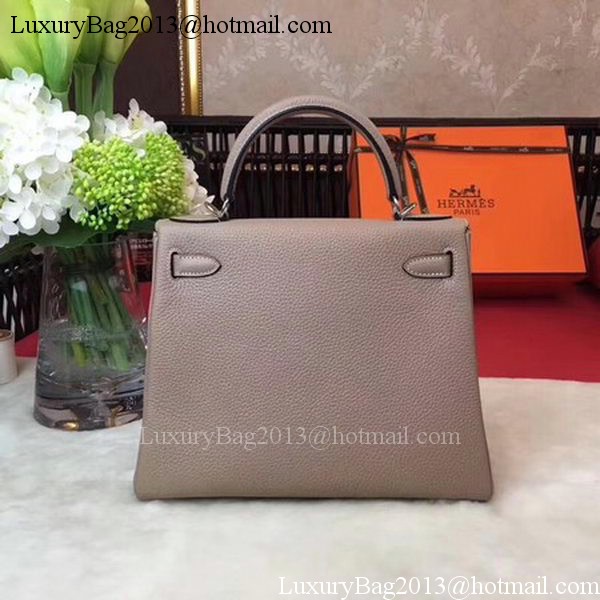 Hermes Kelly 32cm Shoulder Bag Grey TOGO Leather KY32 Silver Hermes Kelly 32cm Shoulder Bag Grey TOGO Leather KY32 Silver