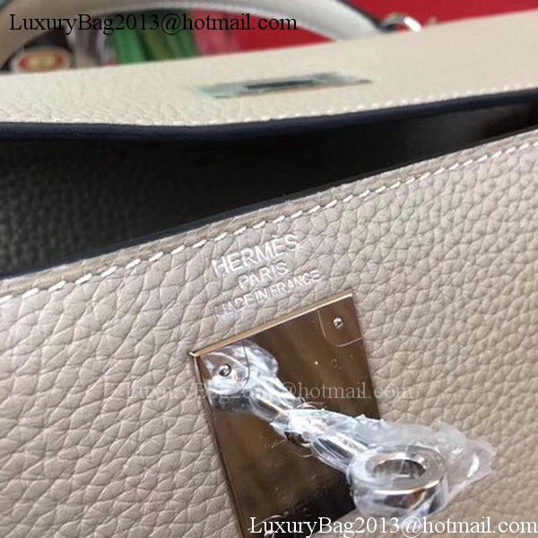 Hermes Kelly 32cm Shoulder Bag Grey TOGO Leather KY32 Silver Hermes Kelly 32cm Shoulder Bag Grey TOGO Leather KY32 Silver
