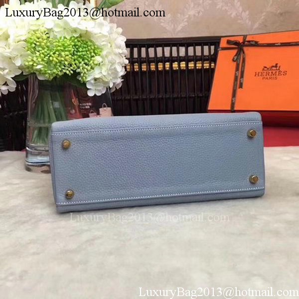 Hermes Kelly 32cm Shoulder Bag TOGO Leather KY32 Light Blue Hermes Kelly 32cm Shoulder Bag TOGO Leather KY32 Light Blue