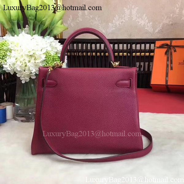 Hermes Kelly 32cm Shoulder Bag TOGO Leather KY32 Wine Hermes Kelly 32cm Shoulder Bag TOGO Leather KY32 Wine
