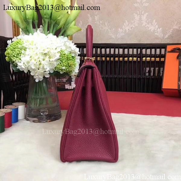 Hermes Kelly 32cm Shoulder Bag TOGO Leather KY32 Wine Hermes Kelly 32cm Shoulder Bag TOGO Leather KY32 Wine