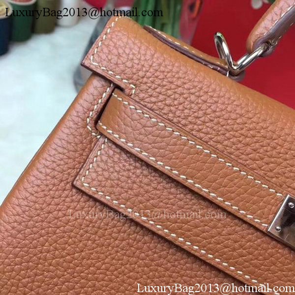 Hermes Kelly 32cm Shoulder Bag Wheat TOGO Leather KY32 Silver Hermes Kelly 32cm Shoulder Bag Wheat TOGO Leather KY32 Silver
