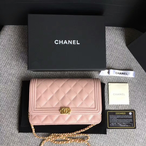 Boy Chanel WOC Flap Bag Original Calfskin Leather CHA6040 Pink Boy Chanel WOC Flap Bag Original Calfskin Leather CHA6040 Pink
