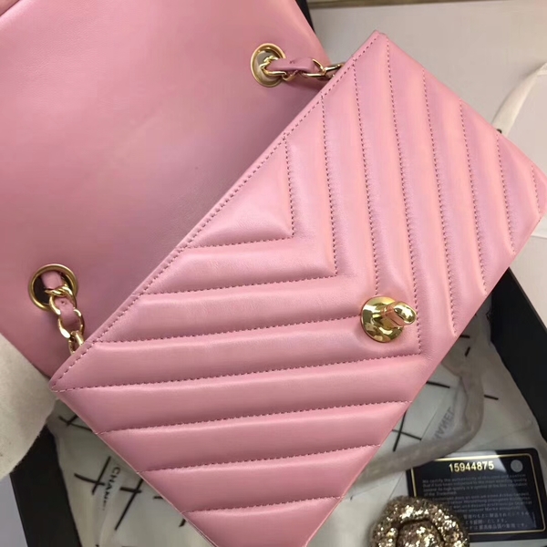 Chanel Classic Flap Bags Light Pink Original Sheepskin Leather 1116 Gold Chanel Classic Flap Bags Light Pink Original Sheepskin Leather 1116 Gold