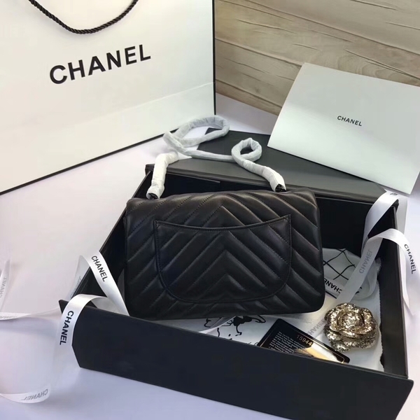 Chanel Classic Flap Bags Original Sheepskin Leather 1116 Black Chanel Classic Flap Bags Original Sheepskin Leather 1116 Black