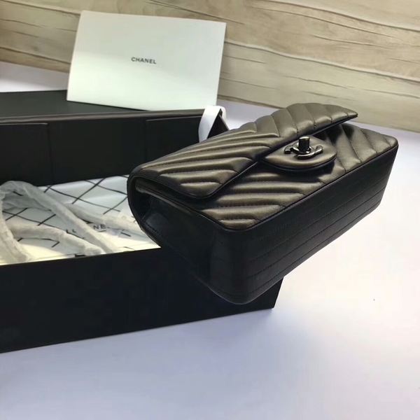 Chanel Classic Flap Bags Original Sheepskin Leather 1116 Black Chanel Classic Flap Bags Original Sheepskin Leather 1116 Black