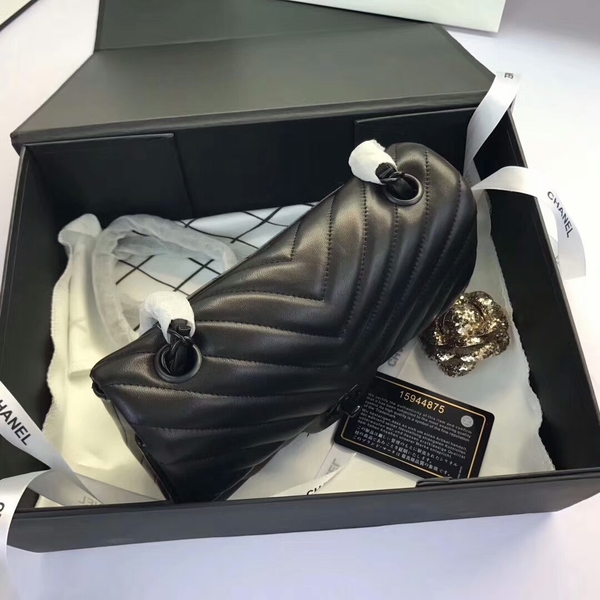 Chanel Classic Flap Bags Original Sheepskin Leather 1116 Black Chanel Classic Flap Bags Original Sheepskin Leather 1116 Black