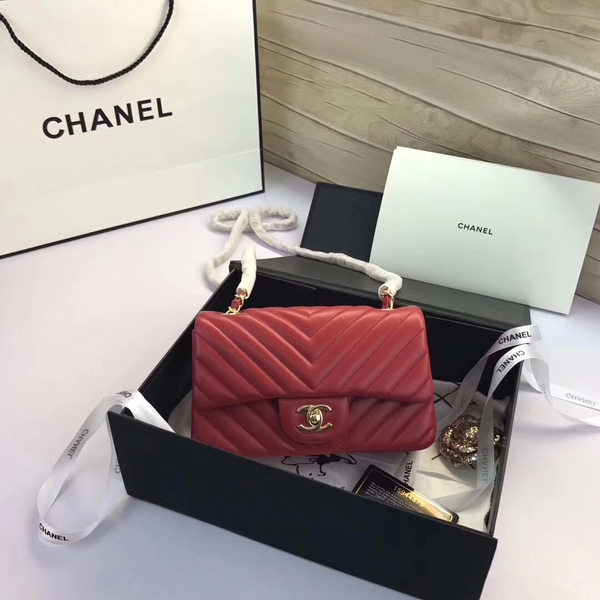 Chanel Classic Flap Bags Red Original Sheepskin Leather 1116 Gold Chanel Classic Flap Bags Red Original Sheepskin Leather 1116 Gold