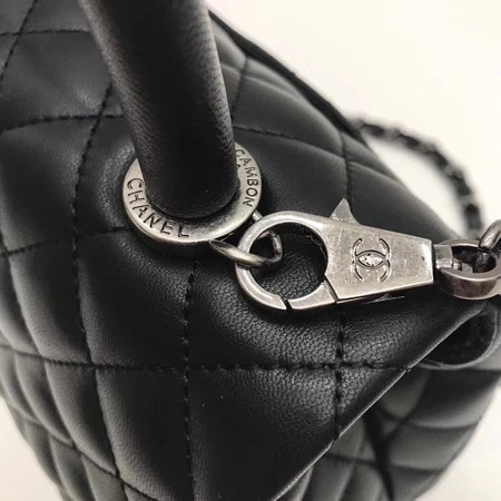 Chanel Classic Top Handle Bag Black Original Leather A92991 Silver Chanel Classic Top Handle Bag Black Original Leather A92991 Silver