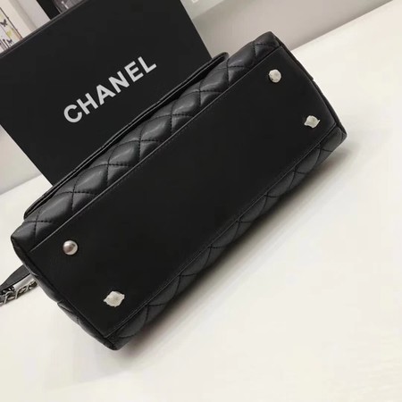 Chanel Classic Top Handle Bag Black Original Leather A92991 Silver Chanel Classic Top Handle Bag Black Original Leather A92991 Silver