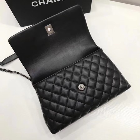 Chanel Classic Top Handle Bag Black Original Leather A92991 Silver Chanel Classic Top Handle Bag Black Original Leather A92991 Silver