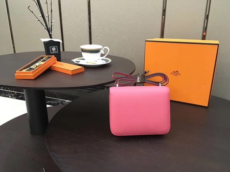 Hermes Constance Bag Original Calfskin Leather H9910 Rose Hermes Constance Bag Original Calfskin Leather H9910 Rose