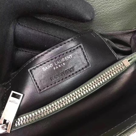 YSL Classic Monogramme Green Leather Flap Bag Y392737 Silver YSL Classic Monogramme Green Leather Flap Bag Y392737 Silver