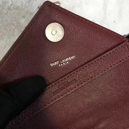 YSL Classic Monogramme Red Leather Flap Bag Y392737 Silver YSL Classic Monogramme Red Leather Flap Bag Y392737 Silver