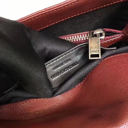 YSL Classic Monogramme Red Leather Flap Bag Y392737 Silver YSL Classic Monogramme Red Leather Flap Bag Y392737 Silver