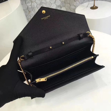YSL WOC Classic Monogramme Flap Bag Cannage Pattern Y1003 Black YSL WOC Classic Monogramme Flap Bag Cannage Pattern Y1003 Black