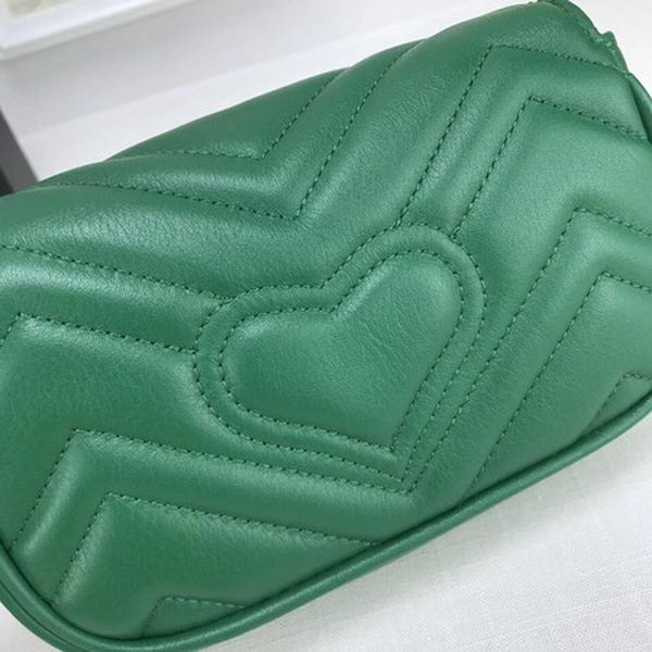 Gucci GG Marmont Matelasse Leather Super Mini Bag 476433 Green Gucci GG Marmont Matelasse Leather Super Mini Bag 476433 Green