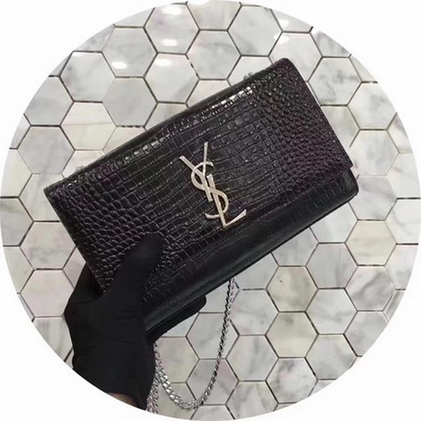 Saint Laurent mini Croco Leather Cross-body Shoulder Bag Y2811 Black Saint Laurent mini Croco Leather Cross-body Shoulder Bag Y2811 Black