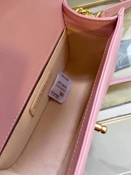 Boy Chanel Flap Shoulder Bag Sheepskin Leather A67085E Pink Boy Chanel Flap Shoulder Bag Sheepskin Leather A67085E Pink