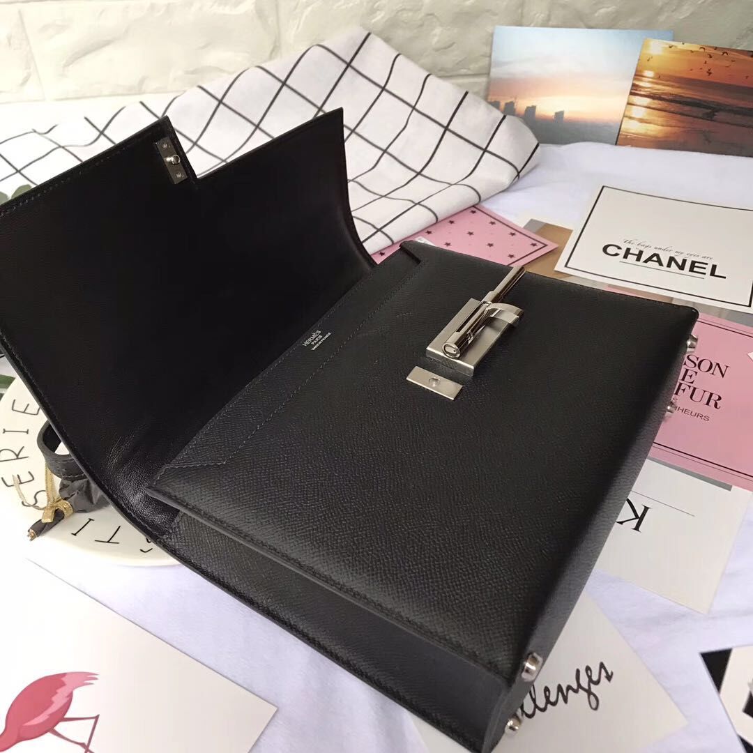 Hermes Original Leather Shoulder Bag H1088 Black Hermes Original Leather Shoulder Bag H1088 Black