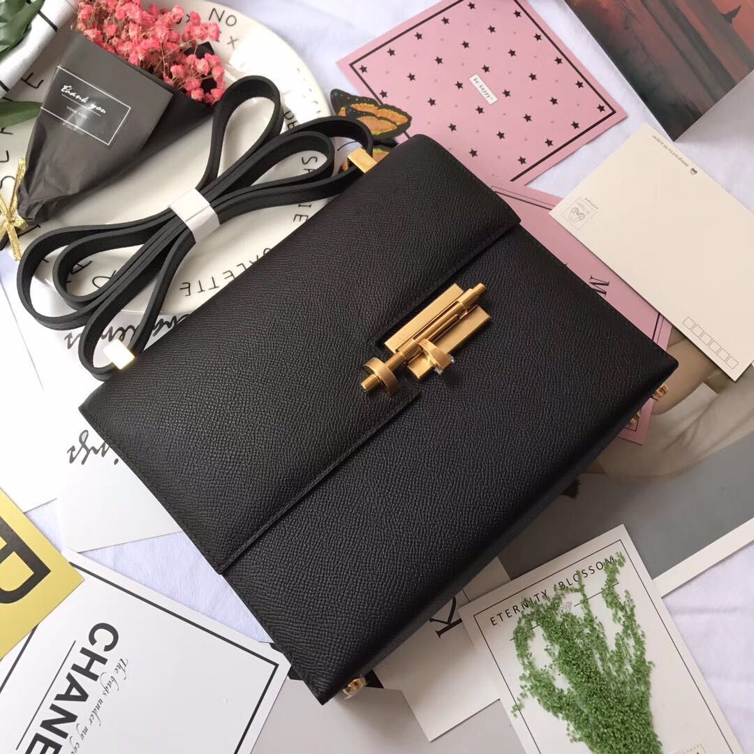 Hermes Original Leather Shoulder Bag H1088 Black Hermes Original Leather Shoulder Bag H1088 Black