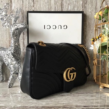 Gucci GG Marmont Matelasse Shoulder Bag 443496 Black Gucci GG Marmont Matelasse Shoulder Bag 443496 Black