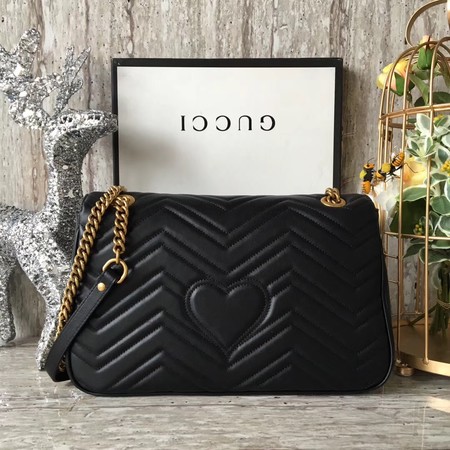 Gucci GG Marmont Matelasse Shoulder Bag 443496 Black Gucci GG Marmont Matelasse Shoulder Bag 443496 Black