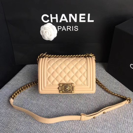 Boy Chanel Flap Shoulder Bag Sheepskin Leather A67085 Apricot Boy Chanel Flap Shoulder Bag Sheepskin Leather A67085 Apricot