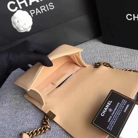 Boy Chanel Flap Shoulder Bag Sheepskin Leather A67085 Apricot Boy Chanel Flap Shoulder Bag Sheepskin Leather A67085 Apricot