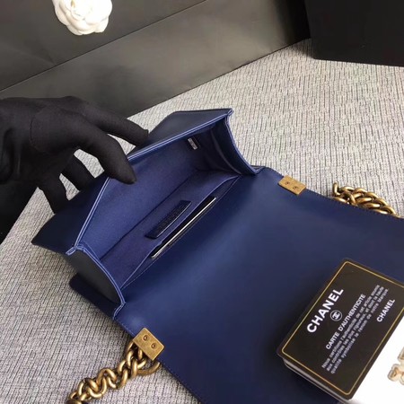 Boy Chanel Flap Shoulder Bag Sheepskin Leather A67085 Blue Boy Chanel Flap Shoulder Bag Sheepskin Leather A67085 Blue