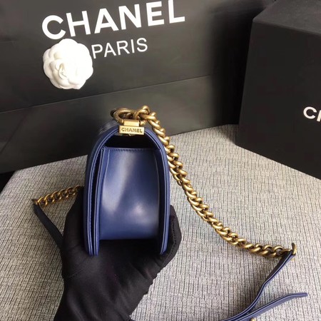 Boy Chanel Flap Shoulder Bag Sheepskin Leather A67085 Blue Boy Chanel Flap Shoulder Bag Sheepskin Leather A67085 Blue