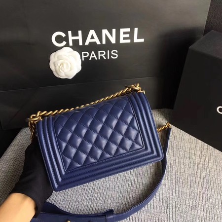 Boy Chanel Flap Shoulder Bag Sheepskin Leather A67085 Blue Boy Chanel Flap Shoulder Bag Sheepskin Leather A67085 Blue
